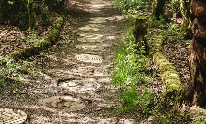 We have spent years creating wonderful pathways and walk ways around our woodland and small glamping site.